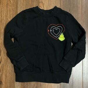 Hanna Andersson Black Grinch Sweatshirt Kids Size 5